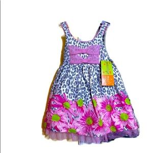 Penelope Mack floral dress with pants under.